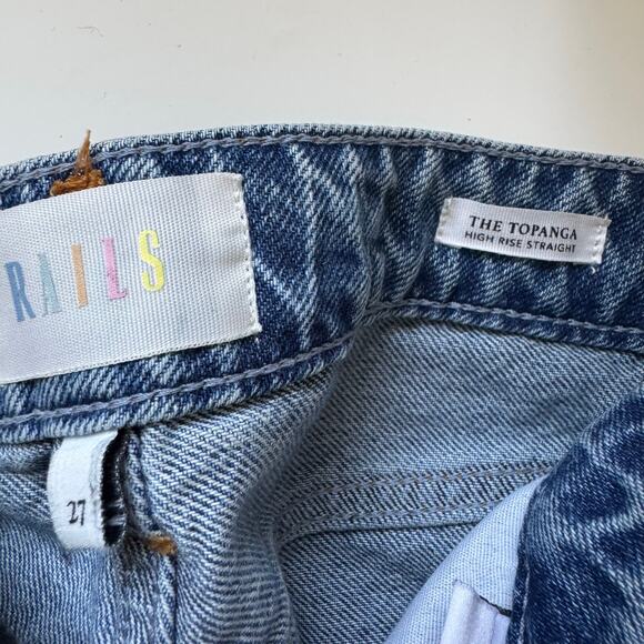 RAILS The Topanga High Rise Straight Denim Jeans 27 - Picture 5 of 9